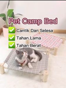 POODEE PETS Malaysia Cat Hammock Elevated Wooden Hammock Cat Beds Pet House Cats Wooden Detachable Lounge Puppy Kitten