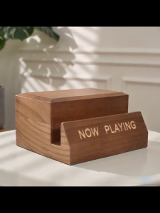 1 Piece Wooden Vinyl Record Holder Single CD Stand LP Display Shelf Display Stand