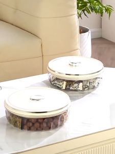 Z-Gadget⚡5 Grid Transparent Candy Box Snack Storage Food Storage Kitchen Container Airtight Stackable Transparent 5 Compartments Ready Stock