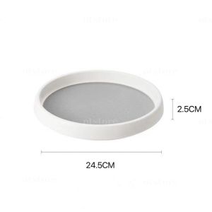 Multifunctional Rotating Rack 360° Transparent Turnable Rotating Cosmetic Stationery Desk Organizer Tray Shelf Rack Stor