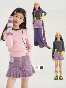 LOVESASAKIDS | Color Contrast High Elastic Ribbed Top