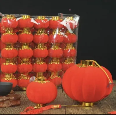 1 pak isi 30 pcs/Hiasan dekorasi imlek gantungan lampion mini pohon sakura meihua/dekorasi rumah