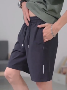 Mens Sports Casual Shorts 2025 New Ice Silk Quick Drying Loose Pants Fashion Beach Shorts for Men