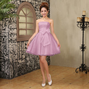 2026 Short Maid of Honor Dress Elegant Princess Style Formal Gown Sister Performance Party Hostess Outfit Handmade Flowers