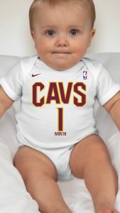Baby Monthly Onesies - Basketball Jersey - C.CAVS