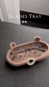 Fiona’s Crochet Bear Glasses Holder/Tray/Accessories Tray 小熊眼镜托/支架/饰品托 CC031