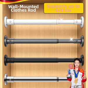 KUWUBIANJING | Punch Hole Adjustable Closet Hanging Rod