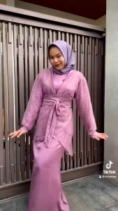 Dress Fuji 3 in 1 Termurah Satu Set Outer Kimono Fashion Gamis Muslim Wanita Lebaran