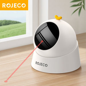 ROJECO Automatic Pet Toy Interactive Adjustable Electric Cat Laser Toy Indoor Smart Teasing Laser Cat Toy For Kitty Dog Supplies