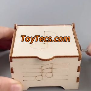 กล่องดนตรี Music box DIY ไม้การทดลองวิทยาศาสตร์ของเล่นเด็ก การเรียนรู้ของเล่นสำหรับเด็ก ของเล่นเด็ก ของเล่นไม้ DIY กล่องดนตรีไม้แบบมือหมุน