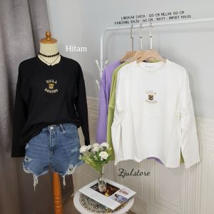 ZJUL (COD) - KAOS WANITA UCLA BRUINS IMPORT LENGAN PANJANG / KAOS OVERSIZE / PAKAIAN WANITA IMPORT / ATASAN LENGAN PANJANG / KAOS IMPORT HALUS / KAOS CAT / T-SHIRT IMPORT PREMIUM