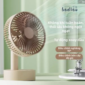 MUHUALAN | Quạt Bàn Sạc USB Im Lặng 6 Inch
