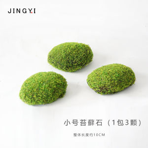Lawn Decoration Faux Fur Stone Simulation Moss Planting Landscape Decorative Green Lawn White Hair Moss Velvet Planters