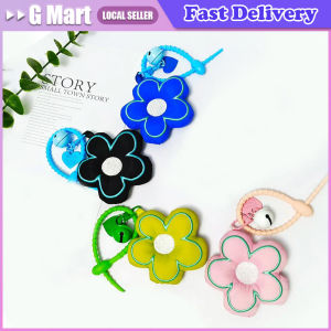 Soft Cotton Flowers Keychain Lovely Fabric Flower Bag Ornaments Girls Simple Cute Car Key Charm Flower Keyring Jewelry Lanyard Creative Sakura Fabric Flower Keychain Jewelry Lanyard Girl Boy Couple Gift Peach Heart Chain Keyring Headset Pendant Decorate