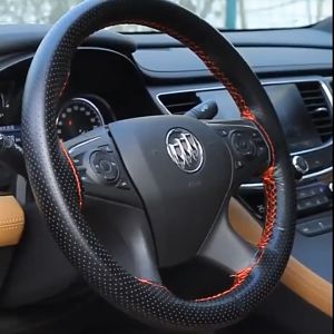 จัดส่ง 24 ชั่วโมงใน🔥 🔥！ ใหม่ 38 ซม.คาร์บอนไฟเบอร์หุ้มพวงมาลัยรถยนต์ PU หนังหุ้มพวงมาลัยรถยนต์ หุ้มพวงมาลัย