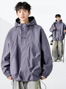 SZON | Waterproof Windproof Loose Hooded Jacket