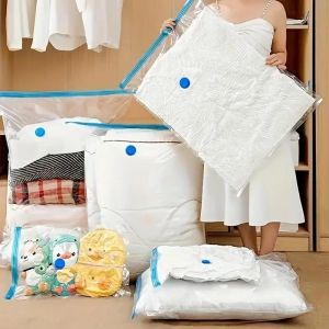 4pcs Large Vacuum Storage Bags Set 40x60cm Airtight Compression Space Saving Suitable for Clothes Bedding Dorms Wardrobes Moving