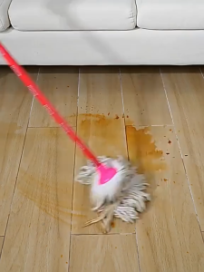 Bộ lau nhà tự vắt kèm xô gấp gọn Cây lau nhà tự vắt dạng tròn bông lau siêu thấm hút