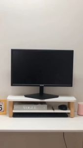 Rak penyimpanan meja desktop dasar layar monitor komputer desktop kantor yang ditinggikan Laptop - NASA SQUARE