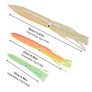 1 Máy Tính Lớn Dạ Quang Mực Mồi 15Cm-30Cm Ánh Sáng Mạnh Mực Váy Jig Móc Phụ Kiện Nhiều Màu Sắc Khác Nhau Dành Cho Đại Dương Đi Biển Câu Cá Sông