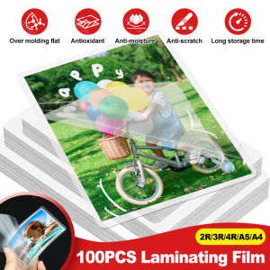 100 Pack A4/A5/A6/2R/3R/4R Laminating Film Sheets 80Mic Clear Round Corner Pouches Compatible with All Thermal Laminator Machine