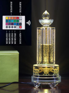 Crystal Stupa Lamp Shurangama Mantra Buddhist Hall and Temple Buddha Front Storage Support Colorful Yellow Light Buddha Top Honor Buddha Front Lamp