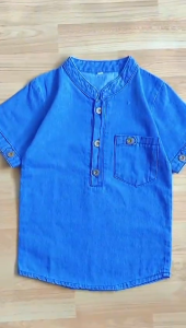 Kemeja Denim Anak Laki-Laki Model Shanghai atasan kemeja anak usia 2-6tahun