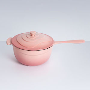 Enameled Cast Iron Milk Pan18cmSaucepan Baby Food PotSmall Soup Pot for Noodles Single Handle Induction ReadyHome Kitchen