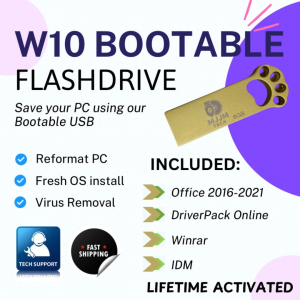 W11/10/8.1/7 Bootable USB PC reformat with Free lifetime apps