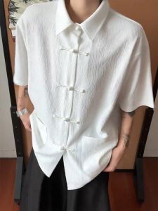 OUMULONG | New Chinese Style Old Money Style Breathable Summer Shirt