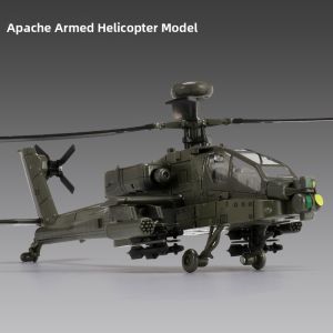 Military Apache Helicopter Alloy Model Display Armed Battleplane Simulation Toy for Children And Collectors