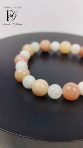 กำไลหินมงคล พิงค์โอปอล ไอซ์ควอทซ์ - หินแห่งสติปัญญา นำพาความรัก ความสมพวังมาให้เจ้าของ ส่งเสรืความอ่อนโยน มีเมตตา