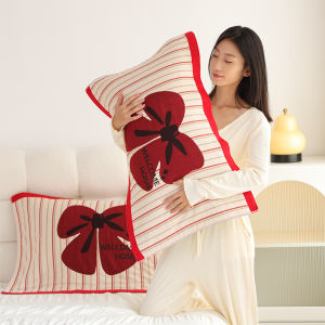 Thickened Pure Cotton Muslin Pillowcases Soft Cartoon Home Use Double Sided All Seasons Single Person Pillow Covers