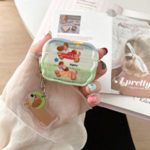 Green Bottom Sausage Dog Airpods Pro3 Case Active Noise Reduction Apple 3rd Gen Bluetooth Earphone Cover pro 3rd Gen 2 Earphone Shell