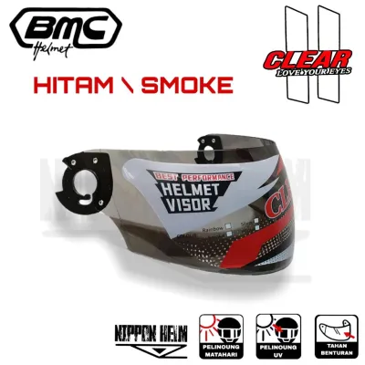 kaca visor helm BMC full face(BMC jazz) MDS full face(MDS 201) indek warna putih hitam pelangi