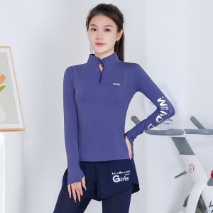 Áo Tập Thể Dục Nhanh Khô Thoáng Khí Tay Dài Cho Nữ Mùa Xuân Mới Thể Thao Chạy Bộ Chuyên Nghiệp Quần Áo Thể Dục