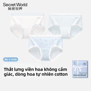 Secret World | Quần Lót Dài Crotch Chống Khuẩn Cotton Mid-rise