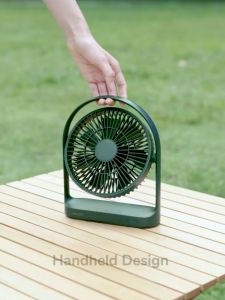 JISULIFE Desk Fan Small Portable Desktop Fan Strong Airflow Ultra Quiet 4000mAh USB Rechargeable Electric Table Fan for Office Room Travel Outdoor Indoor