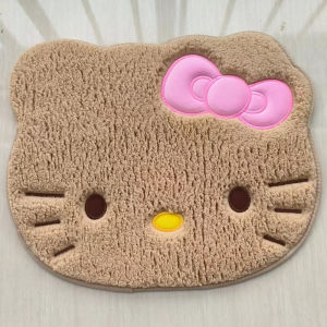 Takara Tomy | Anime Hello Kitty Plush Rug Soft Doormat Mat Carpet Home Bath Room Anti Slip Imitation Cashmere Automobile decorative carpet