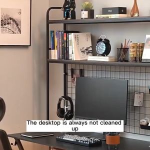 Desktop Rack Tabletop Organiser Book Rack Multi-layer Shelf Tabletop Storage Organiser Hanging Net