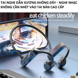 (Chính hãng) Tai nghe bluetooth không dây dẫn truyền âm thanh qua xương không gây đau tai loại tốt chống nước IPX5