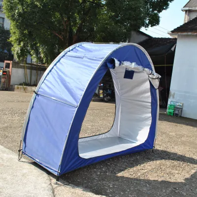 Double Door Bicycle Tent Upgraded Storage Tent Mountain Bike Tent Front And Rear Door Single Bike Tent Outdoor Camping Gear