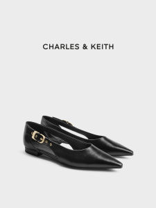 Charles & Keith | Fashion Pointed Toe Metal Buckle Flat Sandals