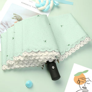 Lace Full-Automatic Rain Umbrella Female Sun Umbrella Sun Protection UV Protection Good-looking UV Sun Shade Princess Style