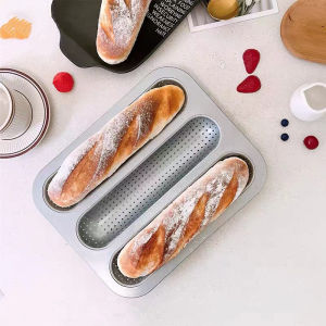 Mini Hot Dog Khay Nướng Bánh Mì Máy Nướng Bánh Mì Bấm Lỗ Khuôn Làm Bánh Phong Cách Châu Âu Thép Carbon Dụng Cụ Nướng Bánh Sử Dụng Tại Nhà
