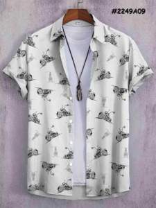 KEMEJA MOTIF SURFING TERBARU/KEMEJA MOTIF PRIA LENGAN PENDEK