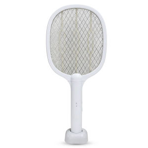 【HOSPORT】 Durable Electric Mosquito Swatter and Trap Lamp 2 in 1 Safe Bug Zapper Racket with Ergonomic Handle