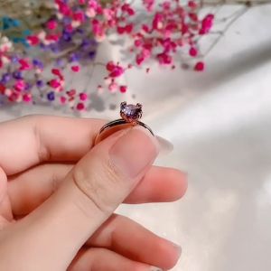 Her Jewellery Verusha Alexandrite Ring - Exquisite Lab-Cultivated Alexandrite Gem plated with 18K Gold