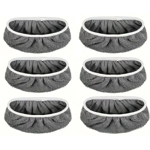 แผ่นถูพื้นแบบใช้ซ้ําได้ 6 ชิ้น: ล้างทําความสะอาดได้ ทนทาน และดูดซับสูงสําหรับการทําความสะอาดแบบแห้งและเปียก