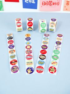 Reward Stickers for Children Classroom Early Education Self Adhesive Non Dry Glue Praise Comments Cartoon Teaching Aids